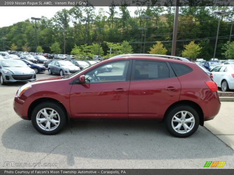 Venom Red / Gray 2009 Nissan Rogue SL AWD