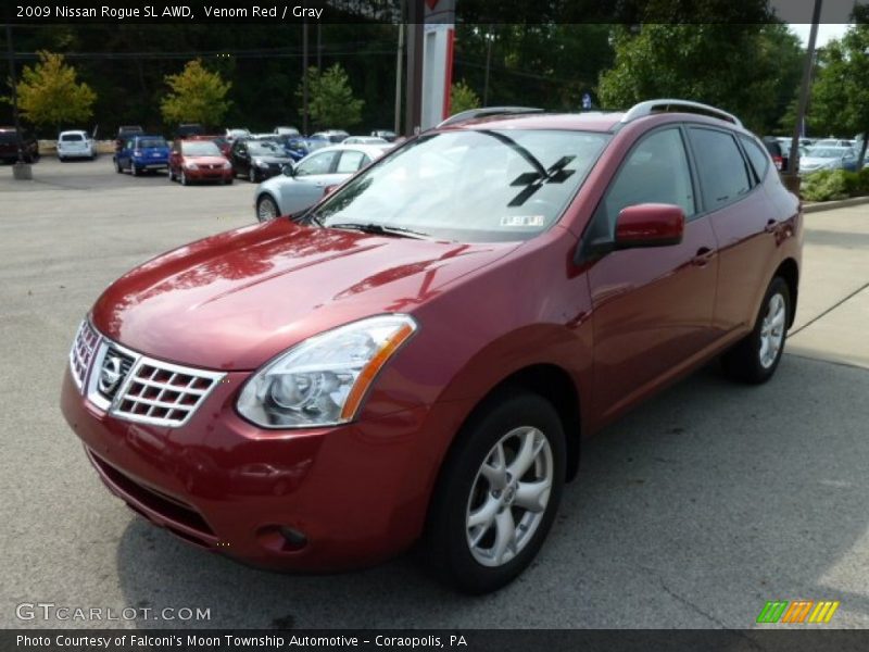 Venom Red / Gray 2009 Nissan Rogue SL AWD