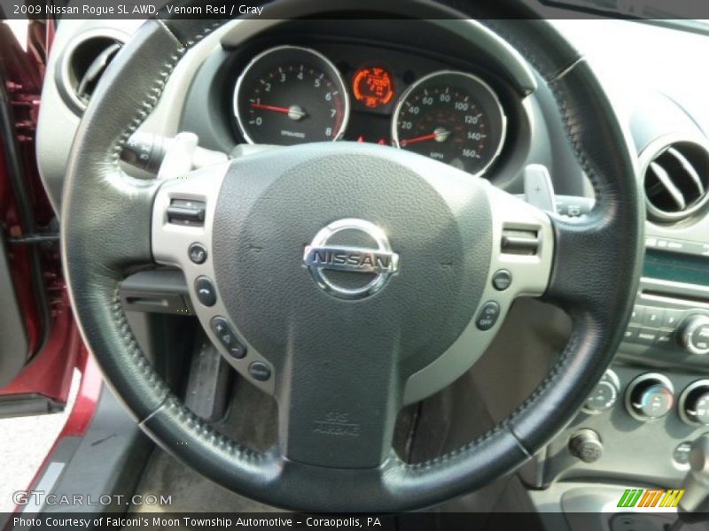 Venom Red / Gray 2009 Nissan Rogue SL AWD