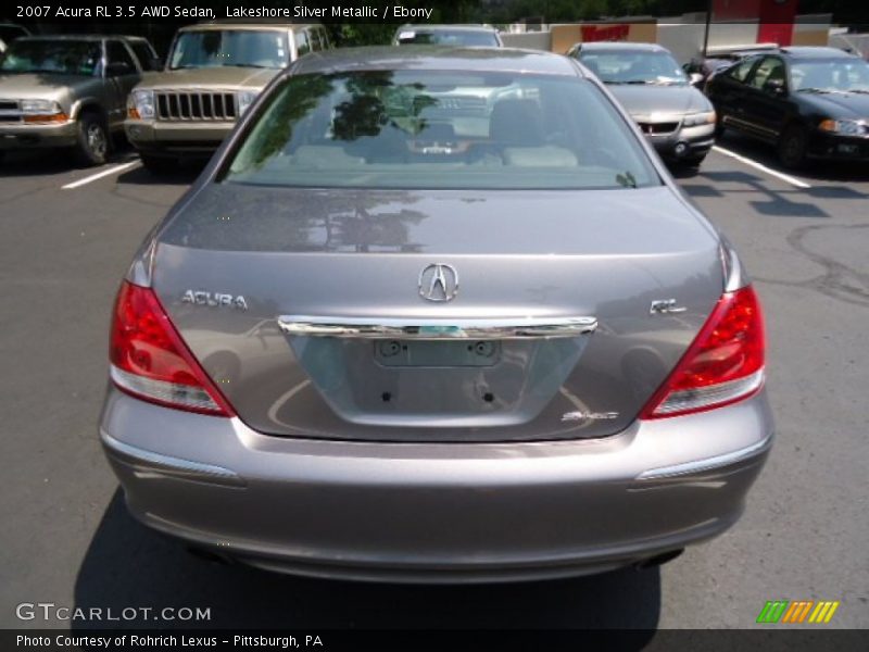 Lakeshore Silver Metallic / Ebony 2007 Acura RL 3.5 AWD Sedan