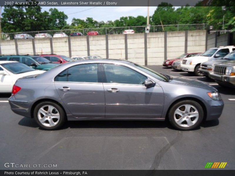 Lakeshore Silver Metallic / Ebony 2007 Acura RL 3.5 AWD Sedan