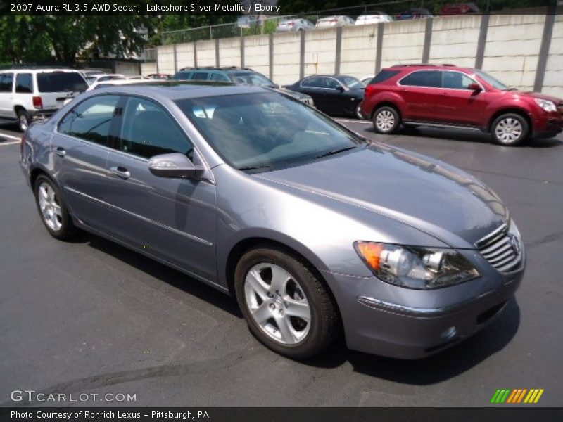 Lakeshore Silver Metallic / Ebony 2007 Acura RL 3.5 AWD Sedan