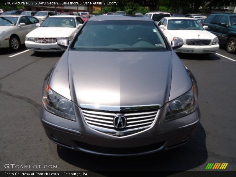 Lakeshore Silver Metallic / Ebony 2007 Acura RL 3.5 AWD Sedan