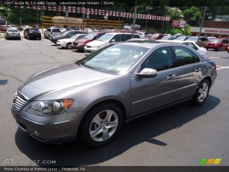 Lakeshore Silver Metallic / Ebony 2007 Acura RL 3.5 AWD Sedan