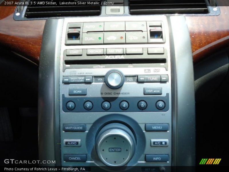 Lakeshore Silver Metallic / Ebony 2007 Acura RL 3.5 AWD Sedan