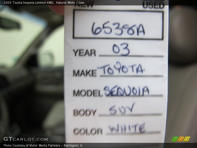 Natural White / Oak 2003 Toyota Sequoia Limited 4WD