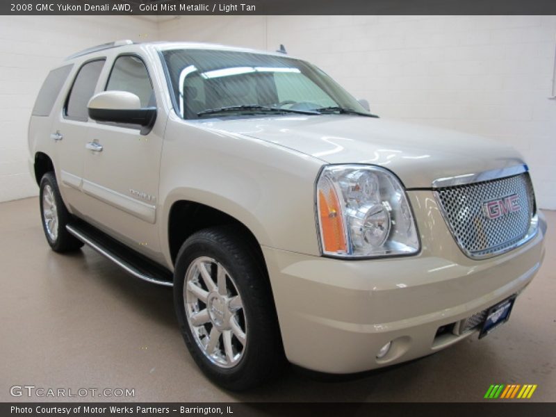 Gold Mist Metallic / Light Tan 2008 GMC Yukon Denali AWD