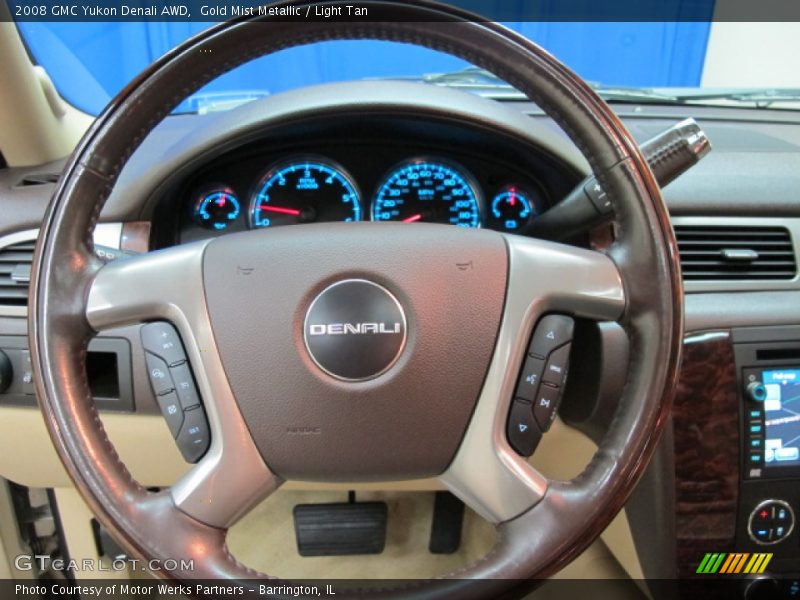 Gold Mist Metallic / Light Tan 2008 GMC Yukon Denali AWD