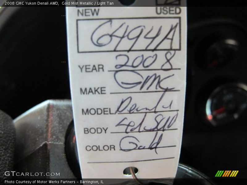 Gold Mist Metallic / Light Tan 2008 GMC Yukon Denali AWD