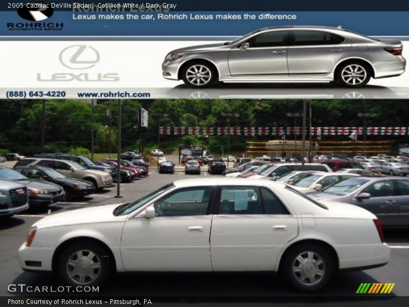 Cotillion White / Dark Gray 2005 Cadillac DeVille Sedan
