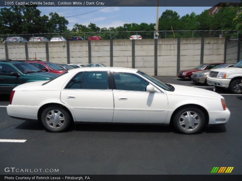Cotillion White / Dark Gray 2005 Cadillac DeVille Sedan