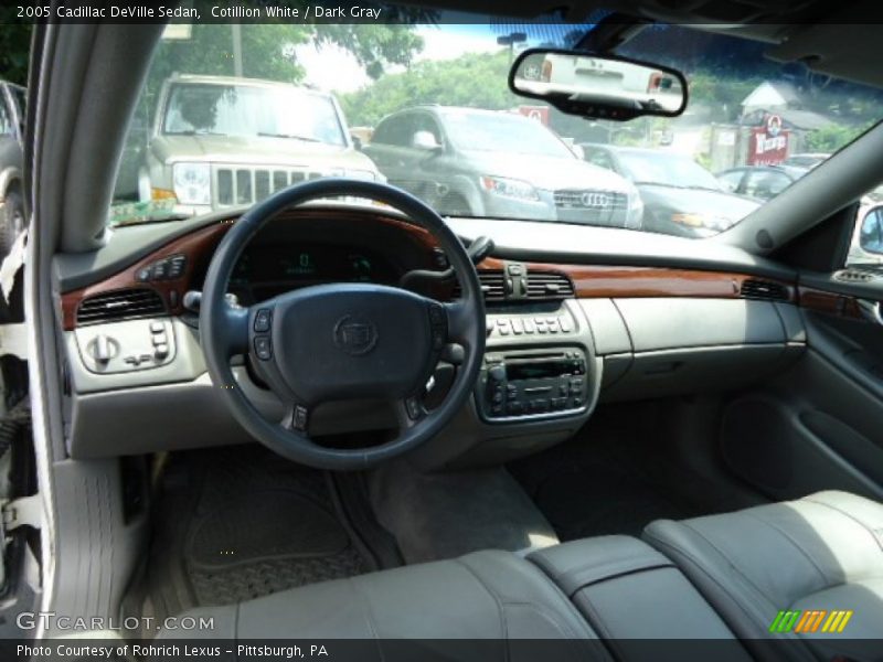 Cotillion White / Dark Gray 2005 Cadillac DeVille Sedan