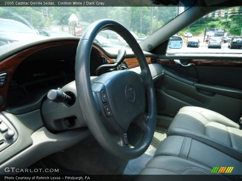 Cotillion White / Dark Gray 2005 Cadillac DeVille Sedan