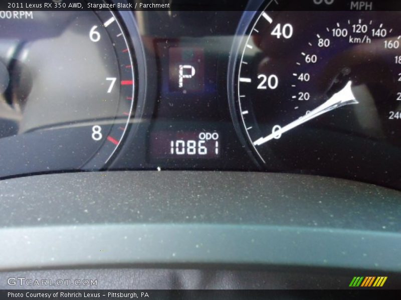 Stargazer Black / Parchment 2011 Lexus RX 350 AWD