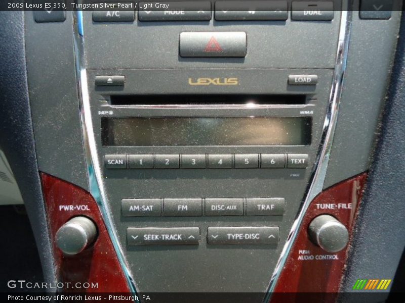 Tungsten Silver Pearl / Light Gray 2009 Lexus ES 350