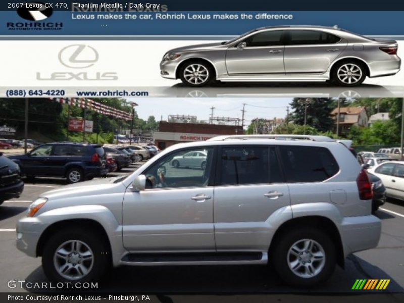 Titanium Metallic / Dark Gray 2007 Lexus GX 470