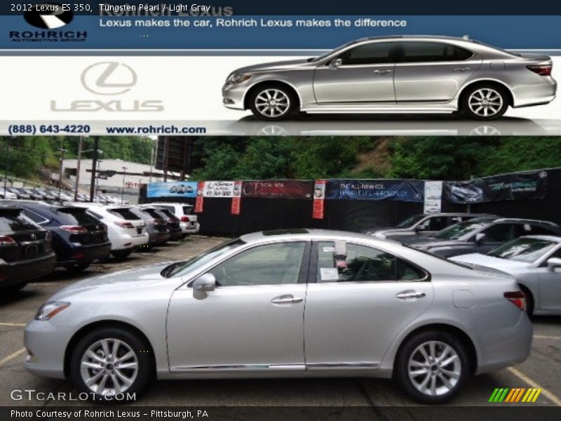 Tungsten Pearl / Light Gray 2012 Lexus ES 350