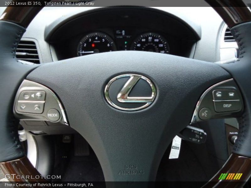 Tungsten Pearl / Light Gray 2012 Lexus ES 350