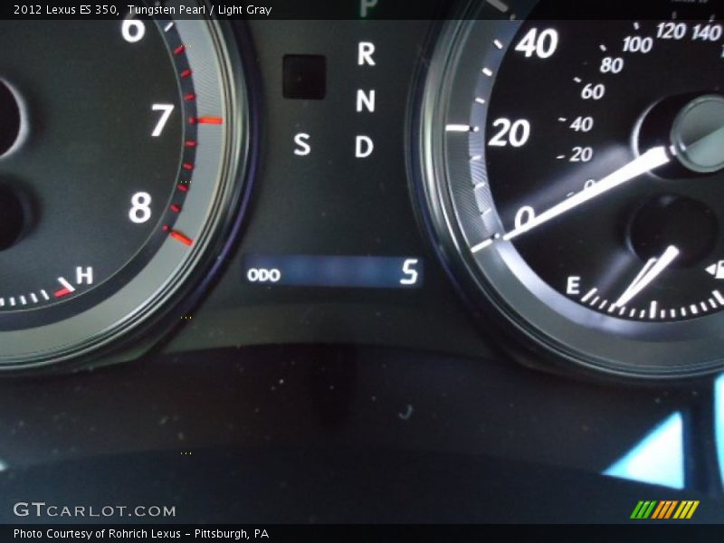 Tungsten Pearl / Light Gray 2012 Lexus ES 350