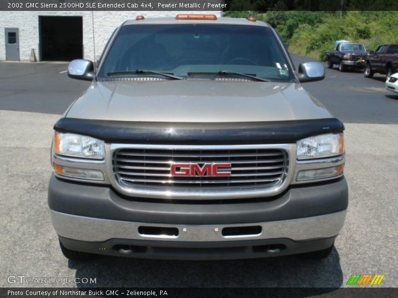 Pewter Metallic / Pewter 2002 GMC Sierra 2500HD SLE Extended Cab 4x4