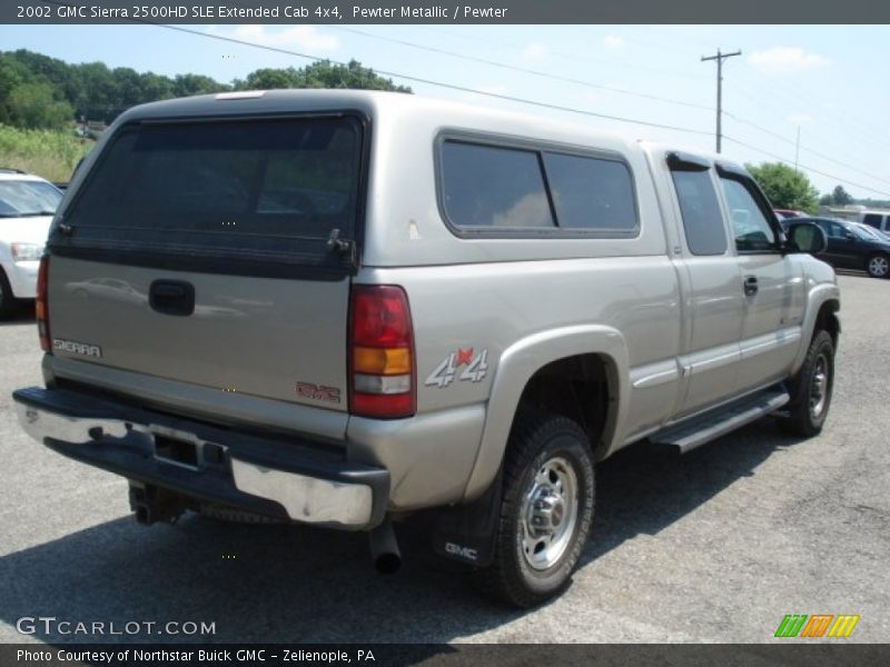 Pewter Metallic / Pewter 2002 GMC Sierra 2500HD SLE Extended Cab 4x4