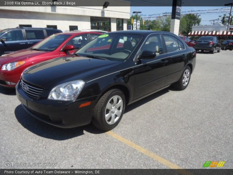 Ebony Black / Beige 2008 Kia Optima LX