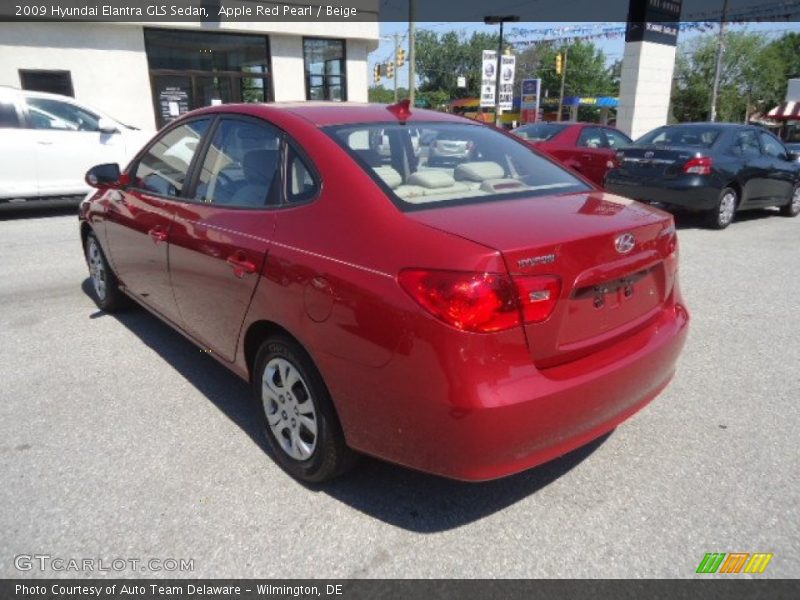 Apple Red Pearl / Beige 2009 Hyundai Elantra GLS Sedan