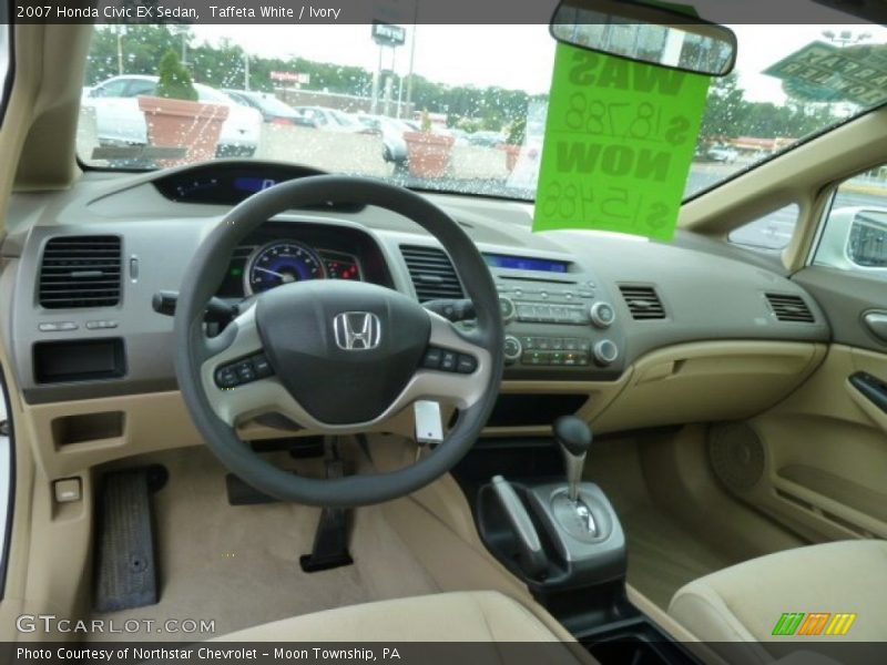 Taffeta White / Ivory 2007 Honda Civic EX Sedan