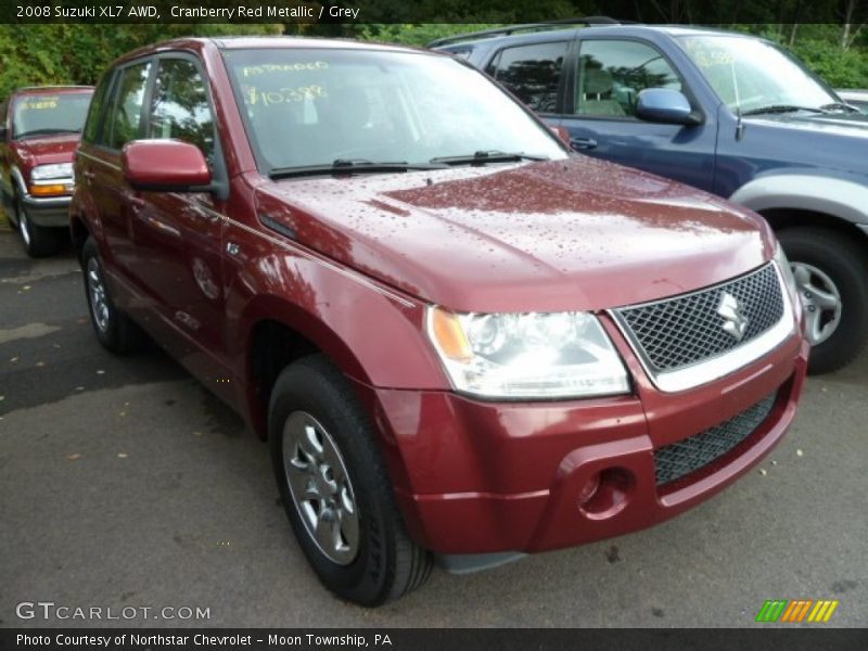 Cranberry Red Metallic / Grey 2008 Suzuki XL7 AWD