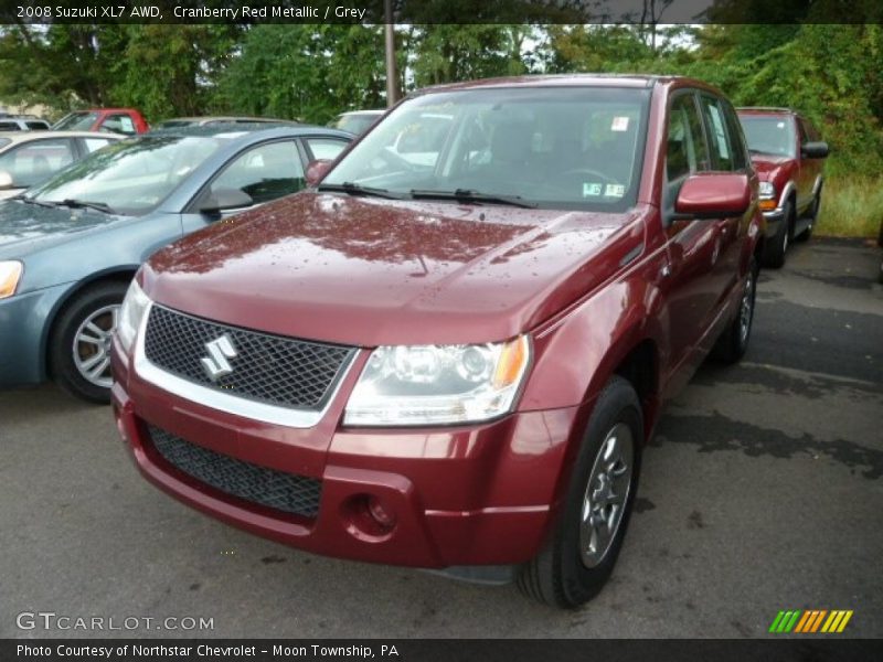 Cranberry Red Metallic / Grey 2008 Suzuki XL7 AWD