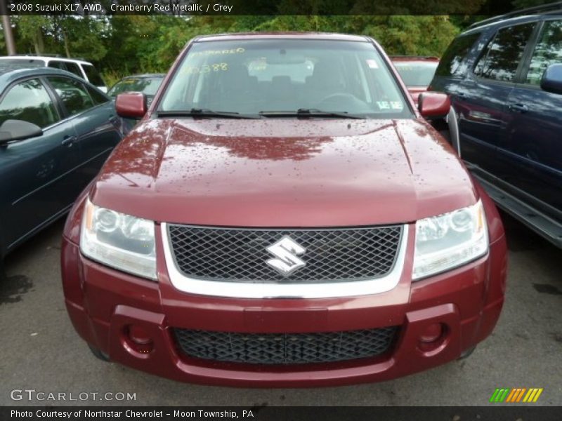 Cranberry Red Metallic / Grey 2008 Suzuki XL7 AWD