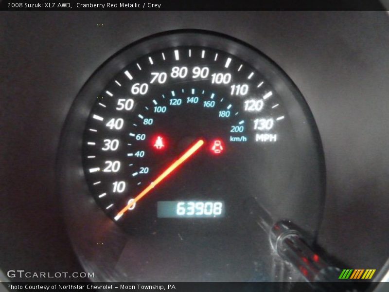 Cranberry Red Metallic / Grey 2008 Suzuki XL7 AWD