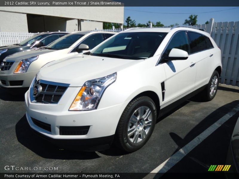 Platinum Ice Tricoat / Shale/Brownstone 2012 Cadillac SRX Luxury