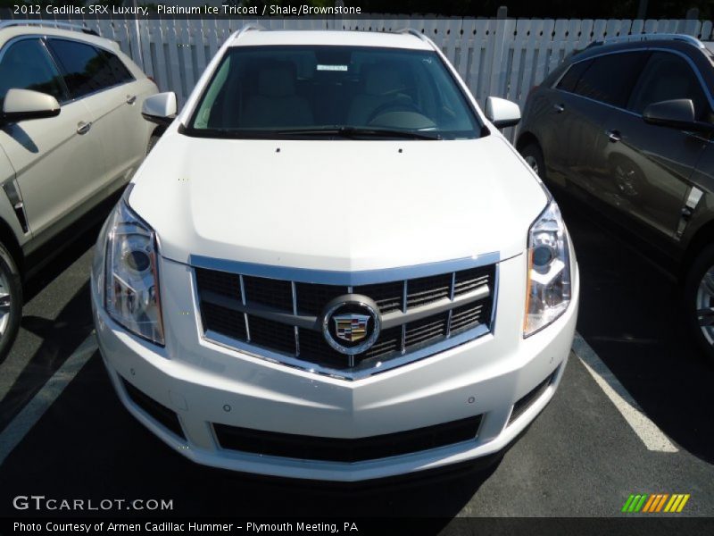 Platinum Ice Tricoat / Shale/Brownstone 2012 Cadillac SRX Luxury
