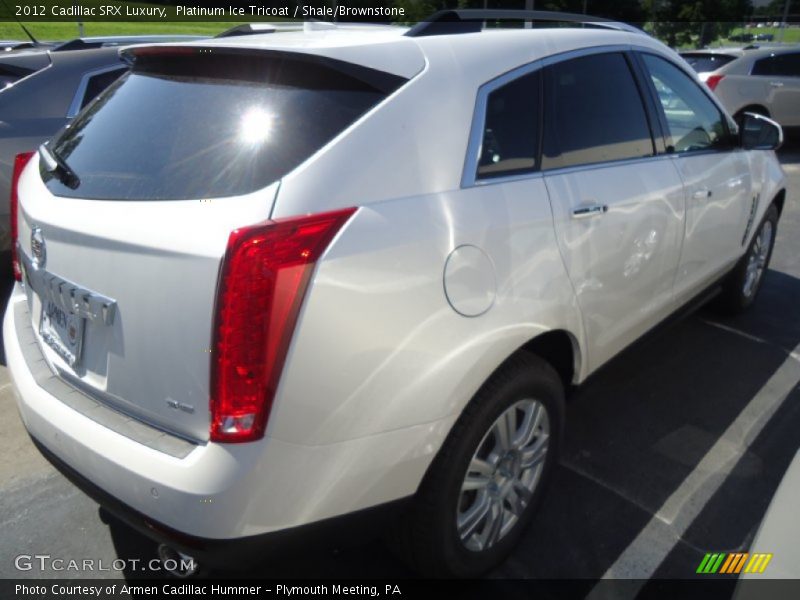 Platinum Ice Tricoat / Shale/Brownstone 2012 Cadillac SRX Luxury