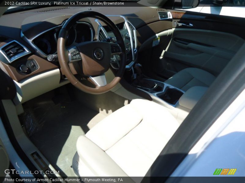 Platinum Ice Tricoat / Shale/Brownstone 2012 Cadillac SRX Luxury