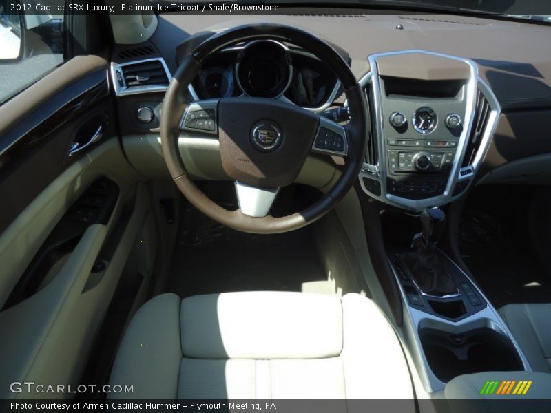 Platinum Ice Tricoat / Shale/Brownstone 2012 Cadillac SRX Luxury