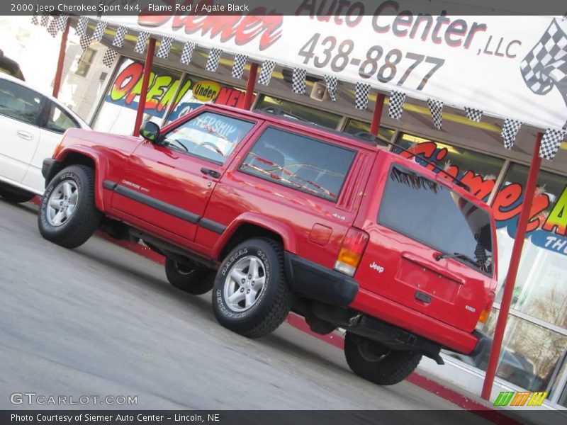 Flame Red / Agate Black 2000 Jeep Cherokee Sport 4x4