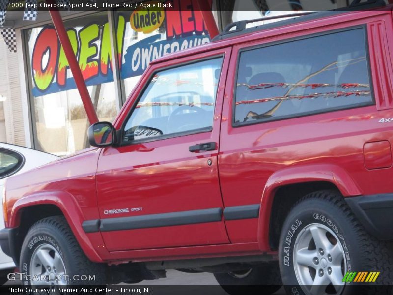 Flame Red / Agate Black 2000 Jeep Cherokee Sport 4x4