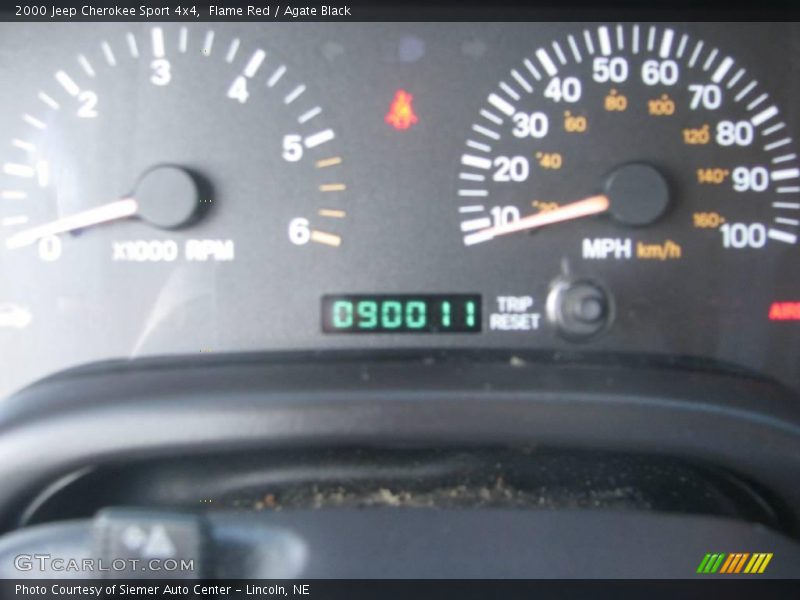 Flame Red / Agate Black 2000 Jeep Cherokee Sport 4x4