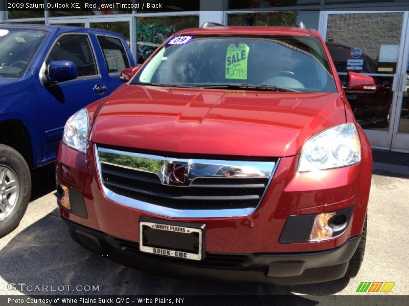 Red Jewel Tintcoat / Black 2009 Saturn Outlook XE