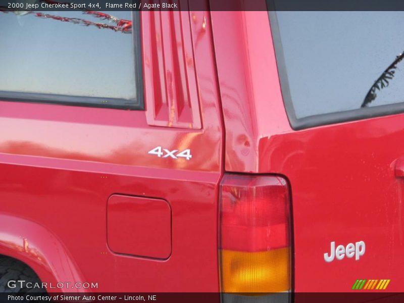 Flame Red / Agate Black 2000 Jeep Cherokee Sport 4x4