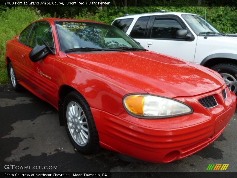Bright Red / Dark Pewter 2000 Pontiac Grand Am SE Coupe