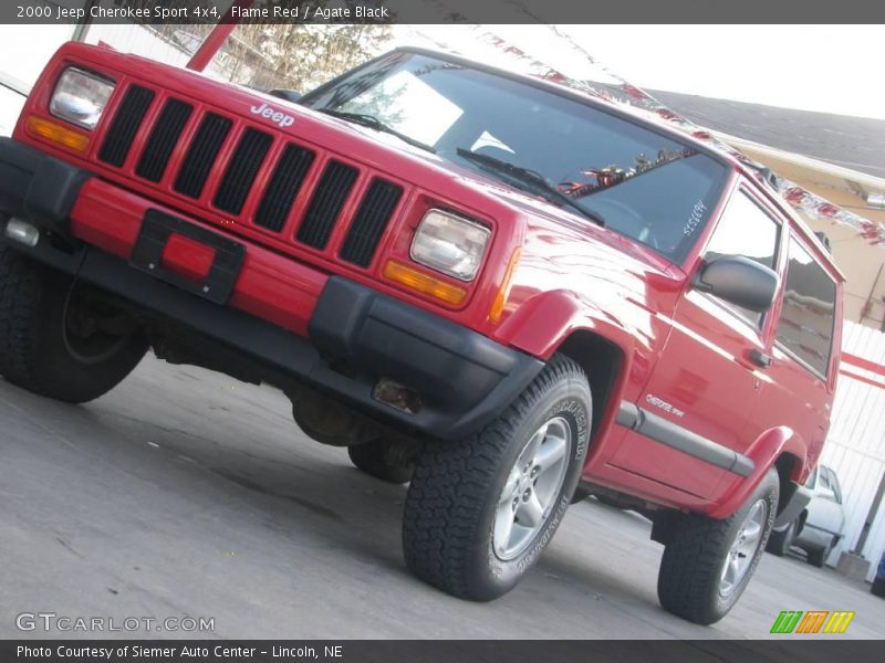 Flame Red / Agate Black 2000 Jeep Cherokee Sport 4x4