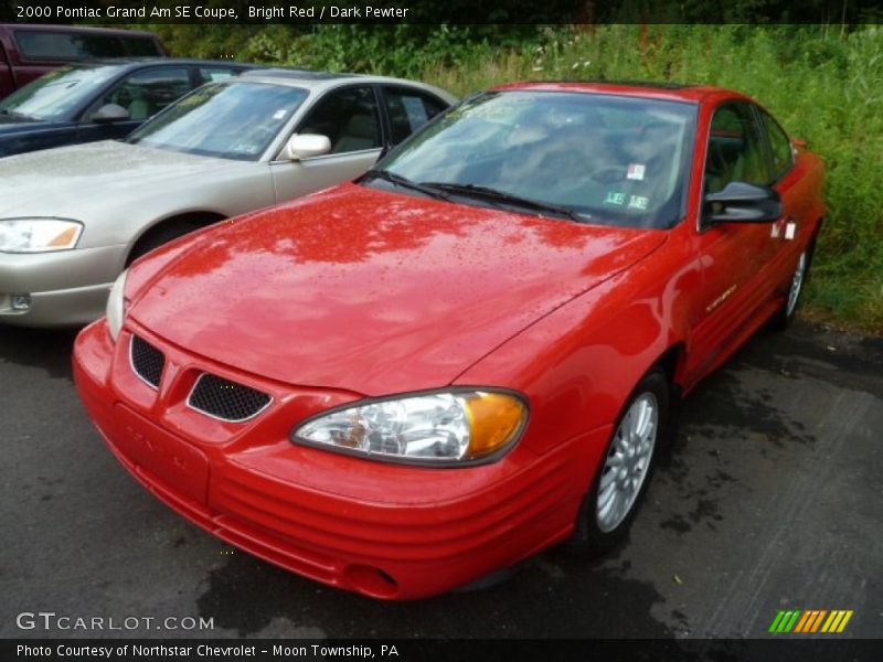 Bright Red / Dark Pewter 2000 Pontiac Grand Am SE Coupe