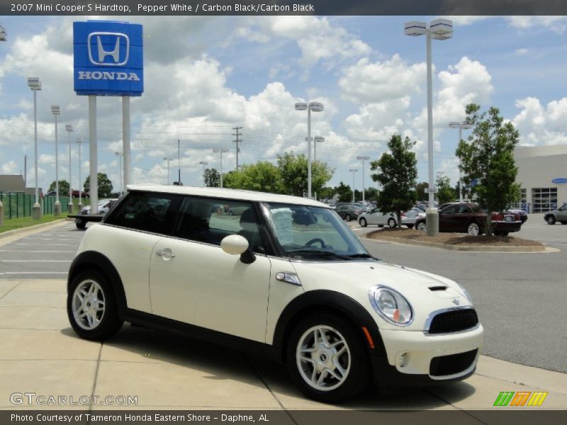 Pepper White / Carbon Black/Carbon Black 2007 Mini Cooper S Hardtop