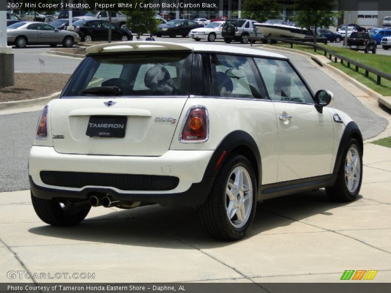 Pepper White / Carbon Black/Carbon Black 2007 Mini Cooper S Hardtop
