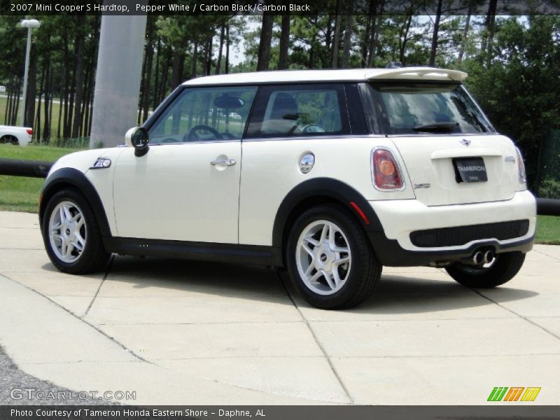 Pepper White / Carbon Black/Carbon Black 2007 Mini Cooper S Hardtop