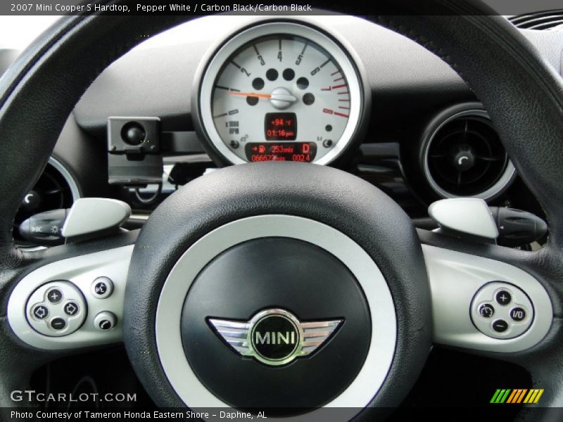 Pepper White / Carbon Black/Carbon Black 2007 Mini Cooper S Hardtop