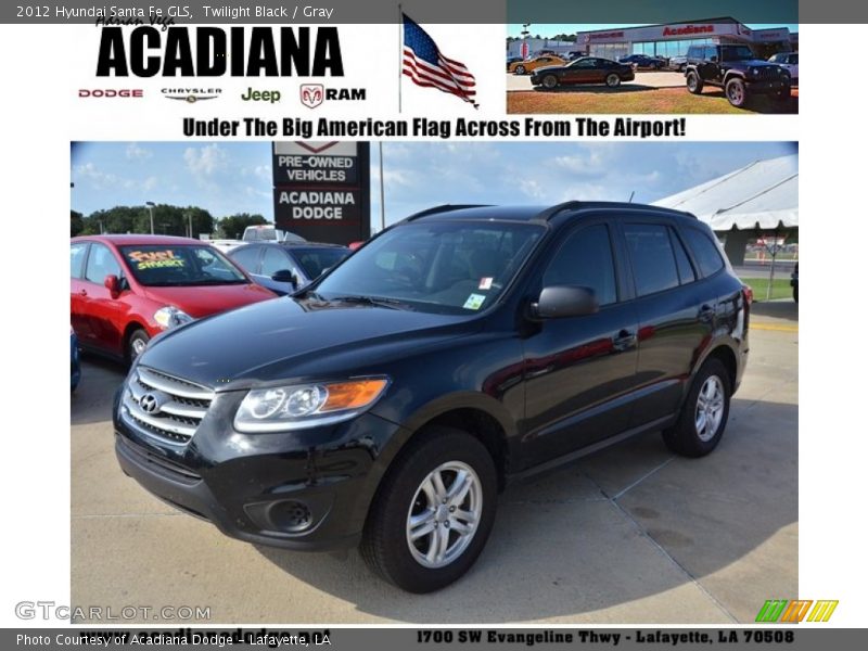 Twilight Black / Gray 2012 Hyundai Santa Fe GLS